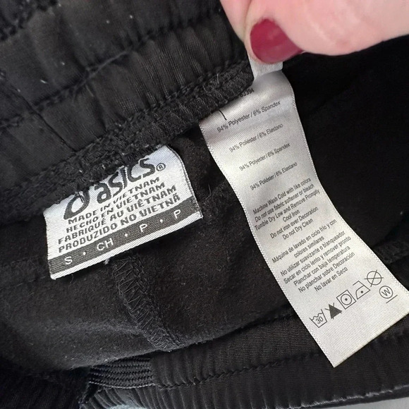 ASICS S athletic black joggers with zipper pockets‎ - Picture 4 of 7